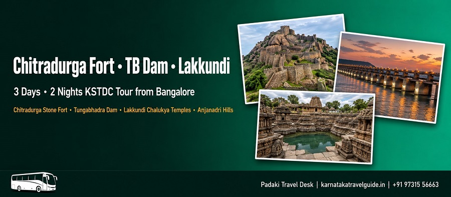 Chitradurga TB Dam Lakkundi tour — Chitradurga Fort, Tungabhadra Dam, Lakkundi temples