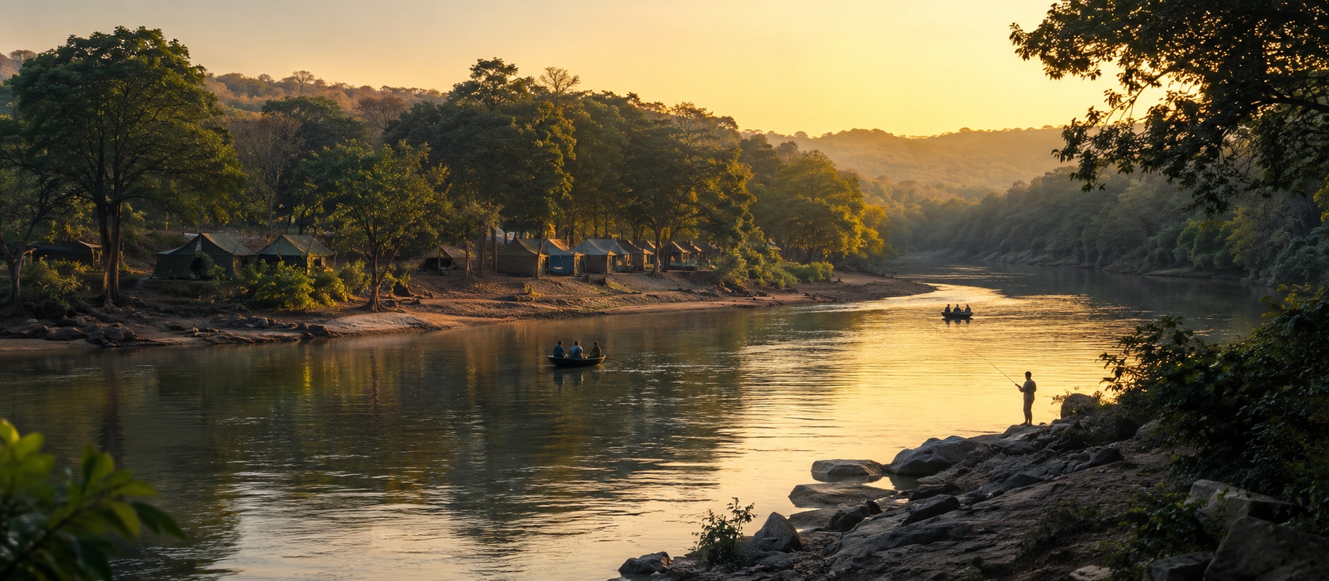 Bheemeshwari and Galibore camps on the River Cauvery, Karnataka