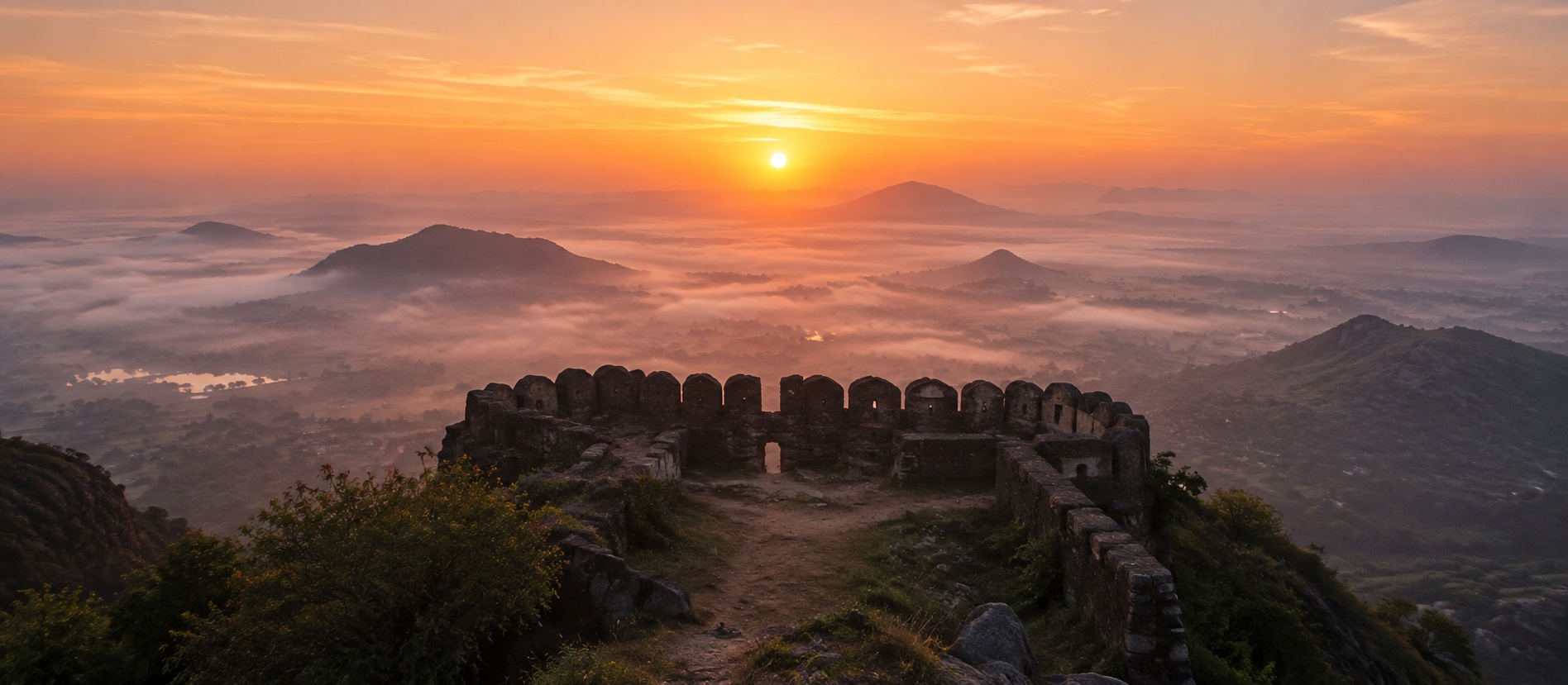 Sunrise view from Nandi Hills, Karnataka