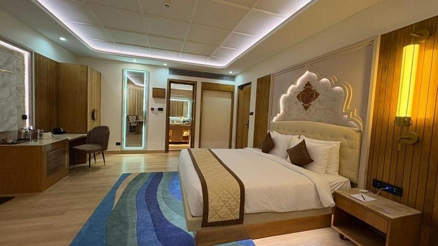 Suite interior at Scylla Luxury Resort & Spa, Udupi