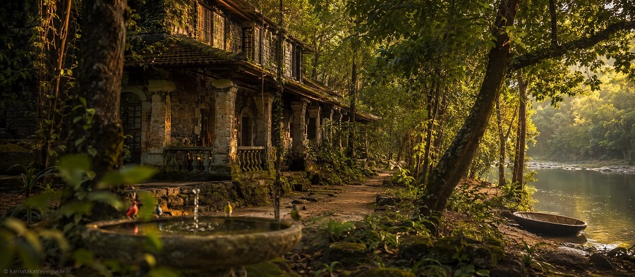 Old Magazine House — weathered colonial building by Bhadra river, Karnataka