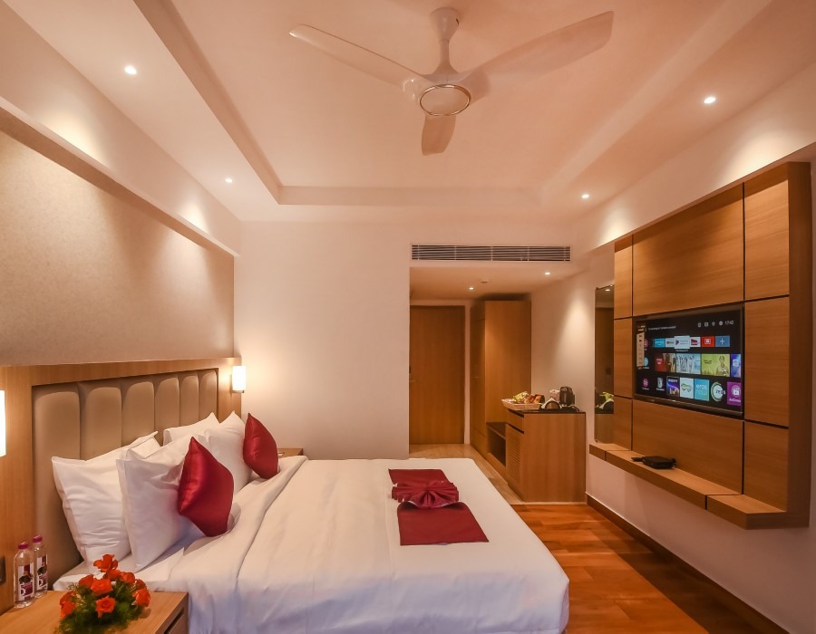 Guest room at Emerald Clarks Inn Suites, Mysore