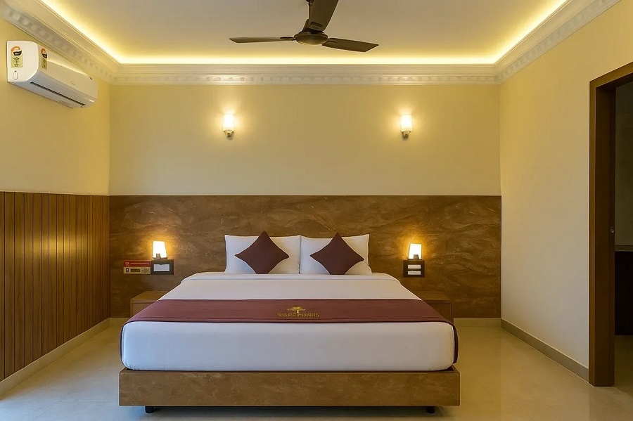 Guest room at Vedantikala Resort, Chikmagalur